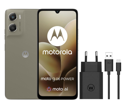 Smartfon Motorola moto g06 power 4/64GB Laurel Oak + Ładowarka 33W